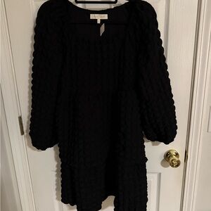 Simply Southern Black Textured Tunic Top NWT Size S